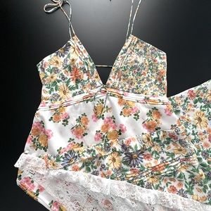 FLL floral and lace maxi dress